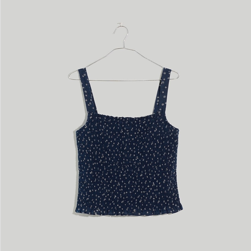NWT Madewell Lucie Smocked Tank Top in Bandana Flower